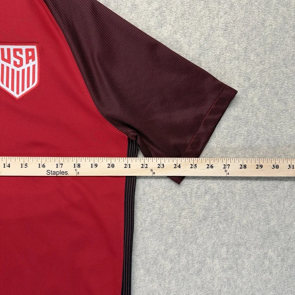 Nike USA Soccer Jersey Mens Large 2017 USMNT Dri-FIT Red Away Shirt